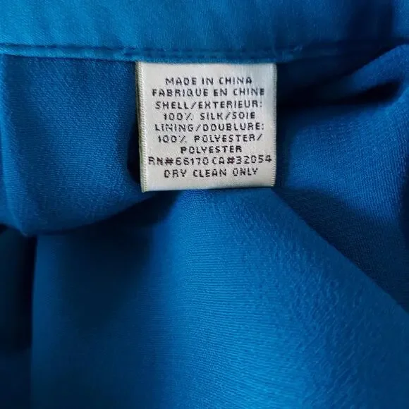 Anthropologie's Elevenses Teal Blue Super Wide Leg Palazzo Pants Pleats Size 10 - Picture 12 of 12